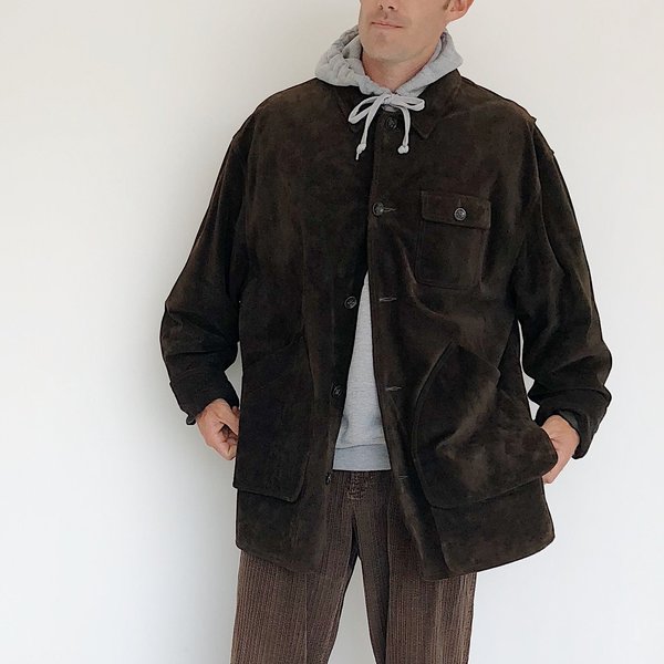 suede worker jacket