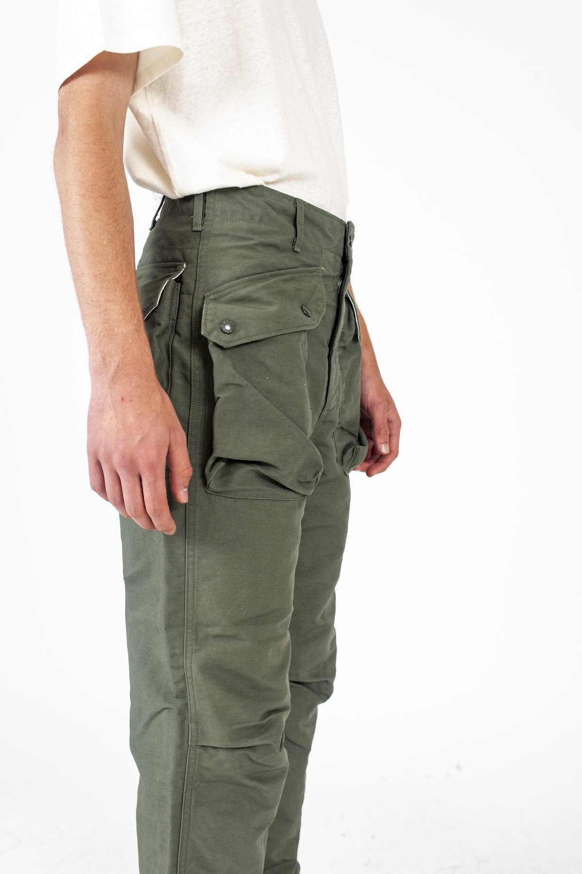 Engineered Garments Norwegian Pant Olive Cotton Double Cloth