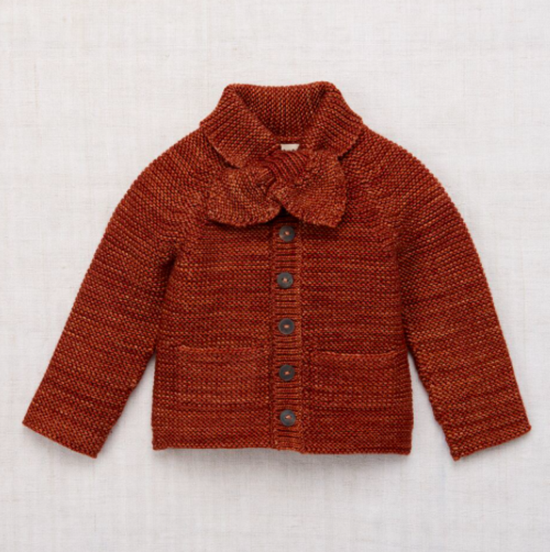 Kids Misha & Puff Scout Cardigan - Terracotta | Garmentory 