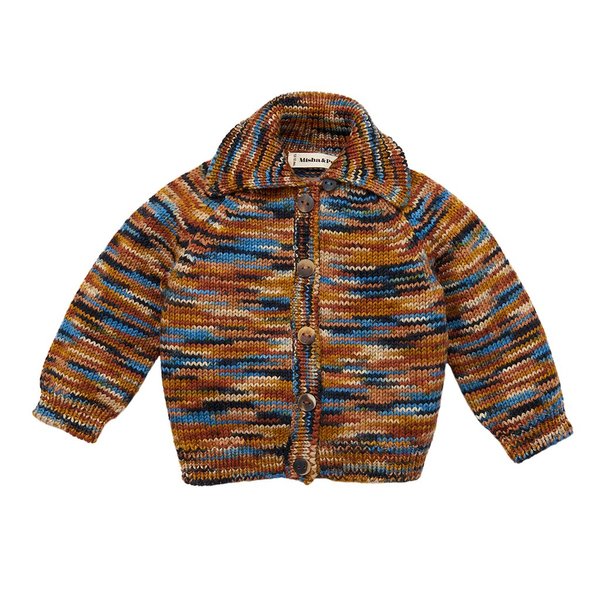 Kids Misha & Puff Motley Cardigan - Space Dye Multi-Color | Garmentory