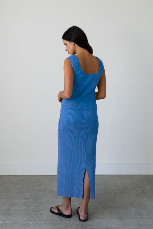 Waltz Ribbed Knit Midi Skirt