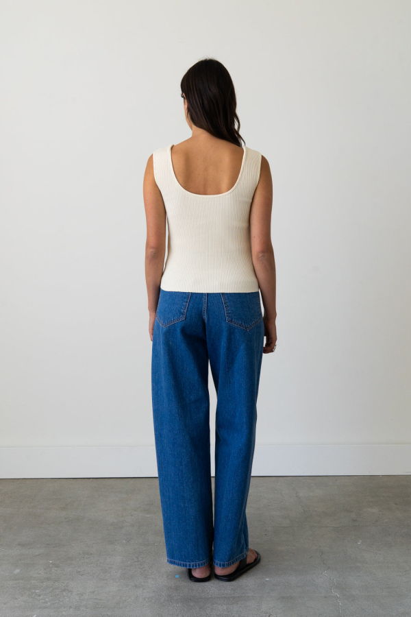 Waltz Ribbed Knit U-Neck Tank