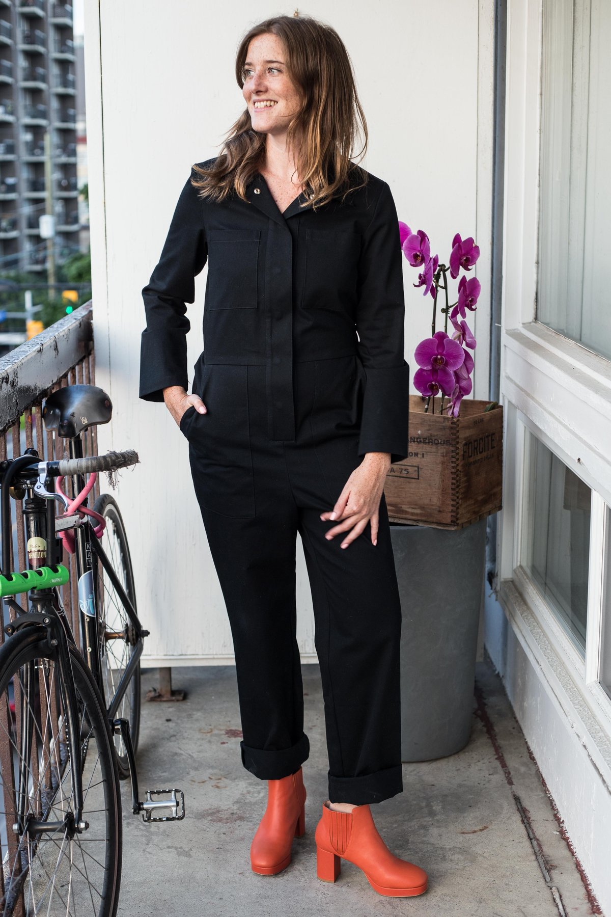 Iris Denim Shy Boy Jumpsuit - Black - Image 1 of 6