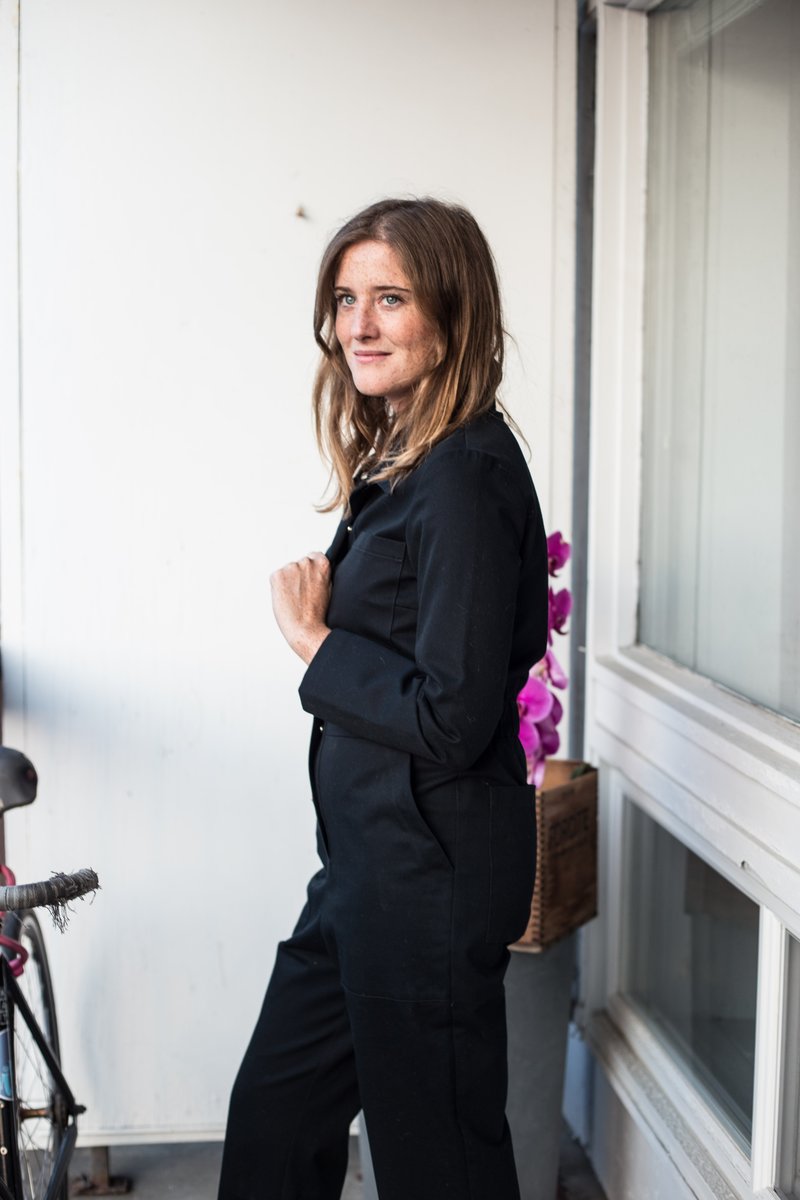 Iris Denim Shy Boy Jumpsuit - Black