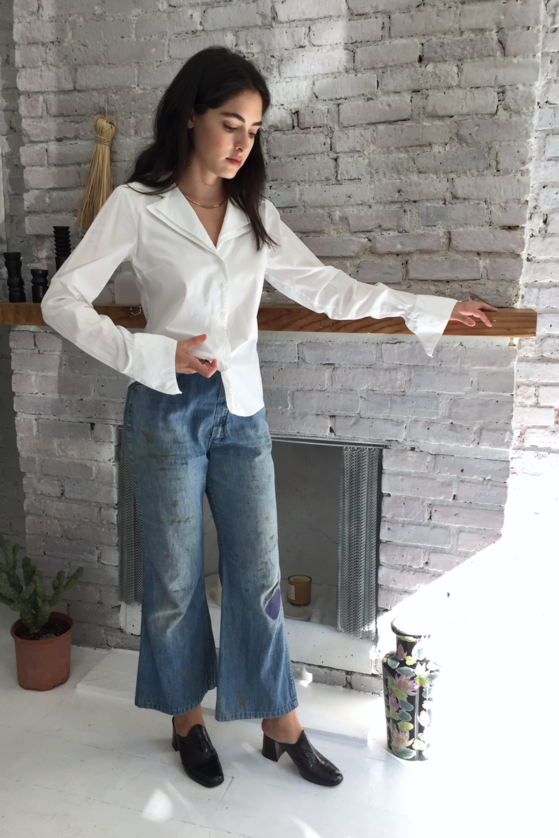 VINTAGE BIG YANK 1970's FLARE JEANS - BLUE | Garmentory