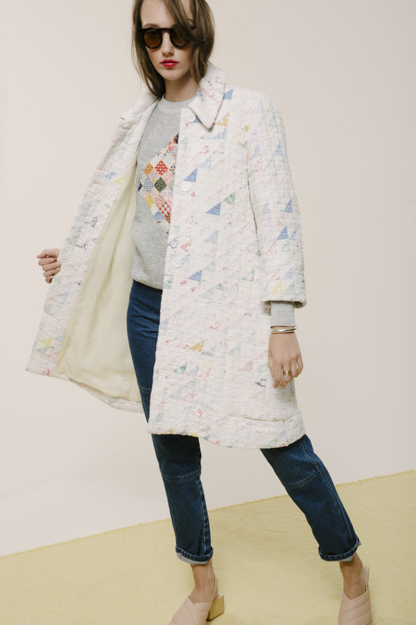 Carleen Half-Square Triangle Quilt Coat 