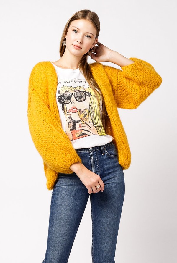 big fuzzy cardigan