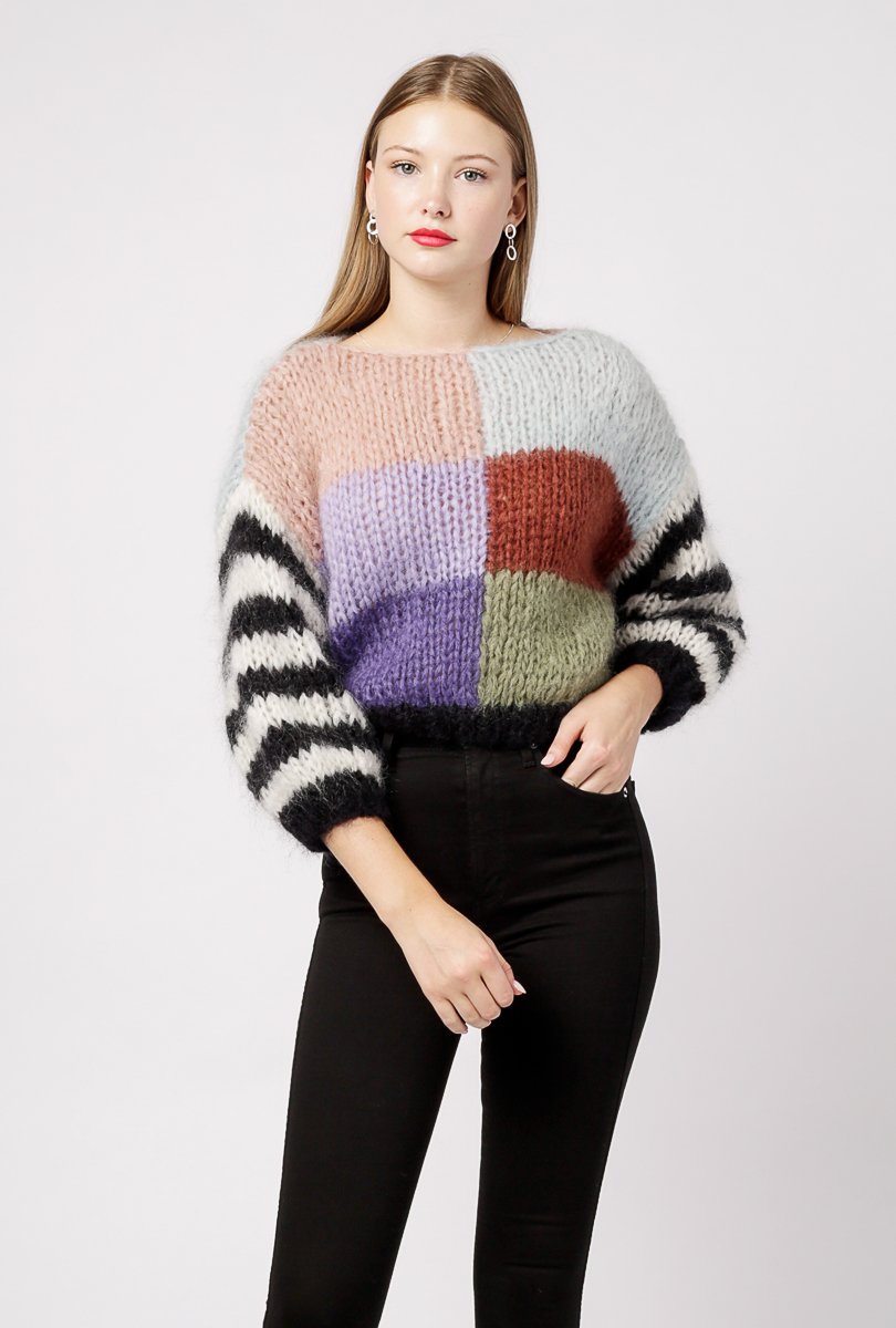 Maiami Big Mohair Square Sweater Multi Garmentory