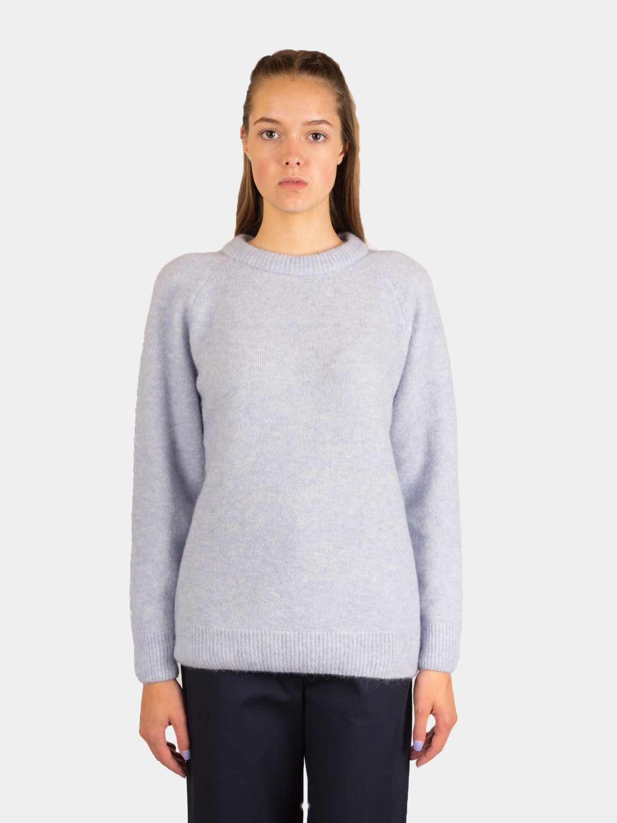 Norse Projects Ajo Brushed Sweater - Pale Blue | Garmentory