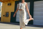Norte Estelas Linen Skirt - Natural - Thumbnail 4
