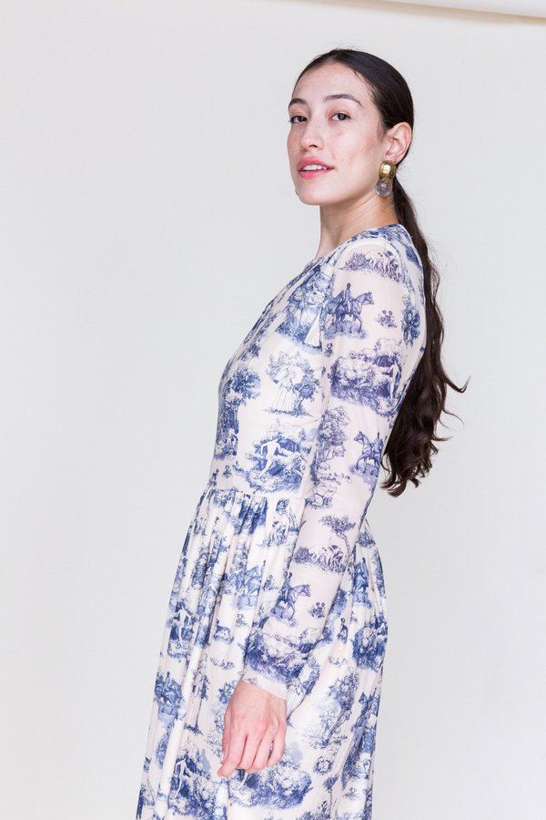 Rachel Antonoff Van Long Sleeve Midi Dress - Manhunt | Garmentory