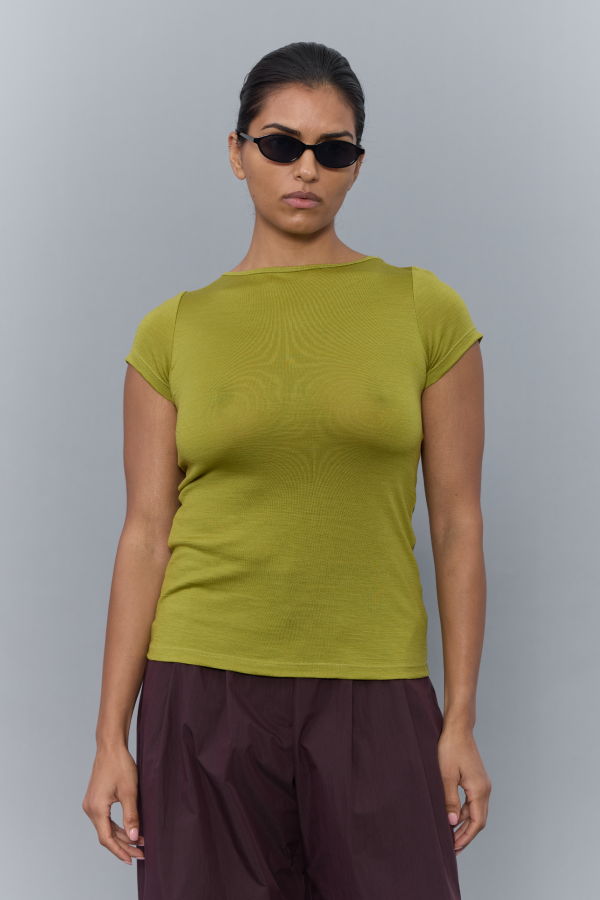 Permanent Vacation Connection Wool Baby Tee