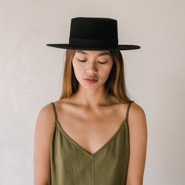 Janessa Leoné Gabrielle black wool hat | Medium Colette Hat | Janessa Leoné main image 4