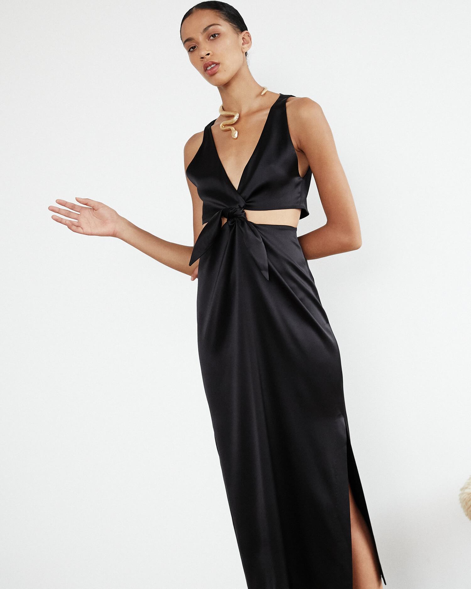 nanushka satin dress