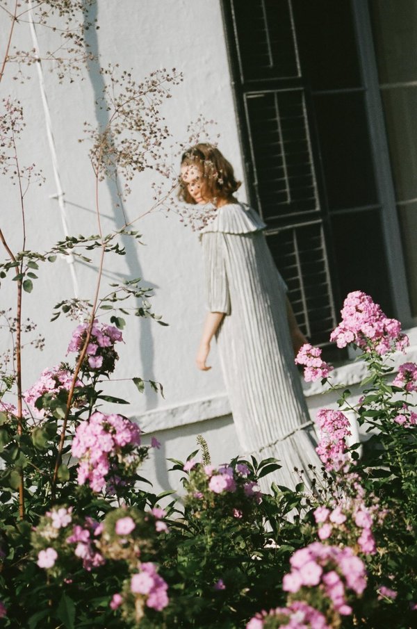 mary mcfadden pleated dress Vintage 1980s Mary McFadden Pliss Pleat One-Shoulder Maxi Dress