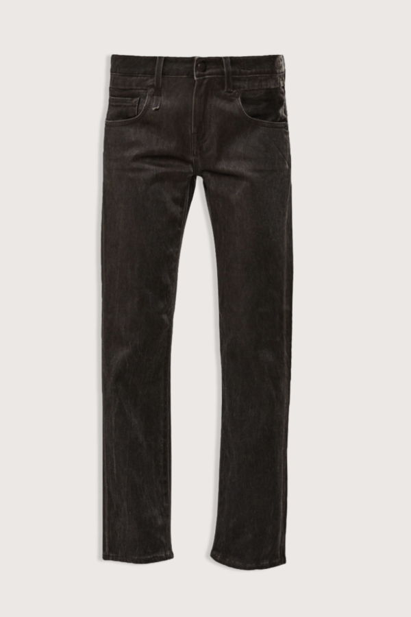 R13 Boy Straight Stretch Sateen Denim - Char Brown
