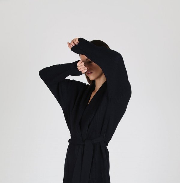 Creatures of Comfort Open Shawl Cardigan - BLACK Creatures of Comfort Open Shawl Cardigan - BLACK