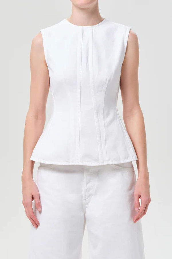 AGOLDE Corbin Denim Shell Top - Marshmellow