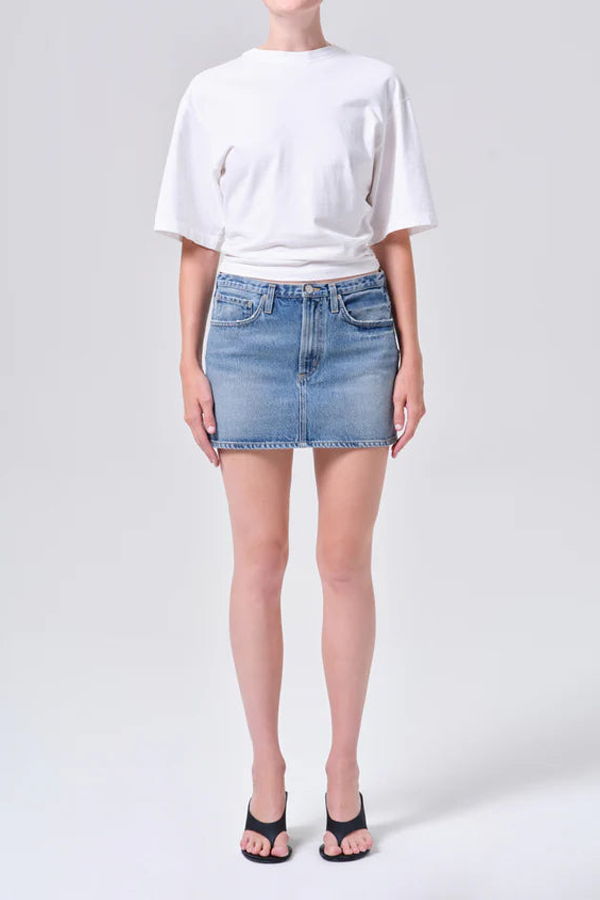 AGOLDE Keira Mini Denim Skirt - Broadcast
