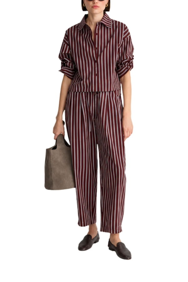 Apiece Apart Everyday Pull-On Pant - Spice Multi Stripe