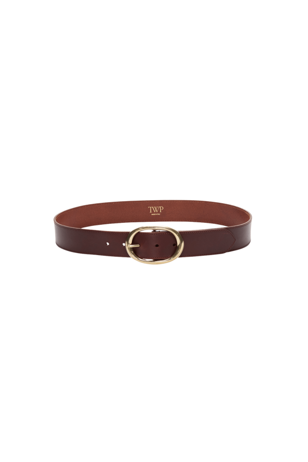 TWP Wide Belt - Bourbon / Ant Light Gold
