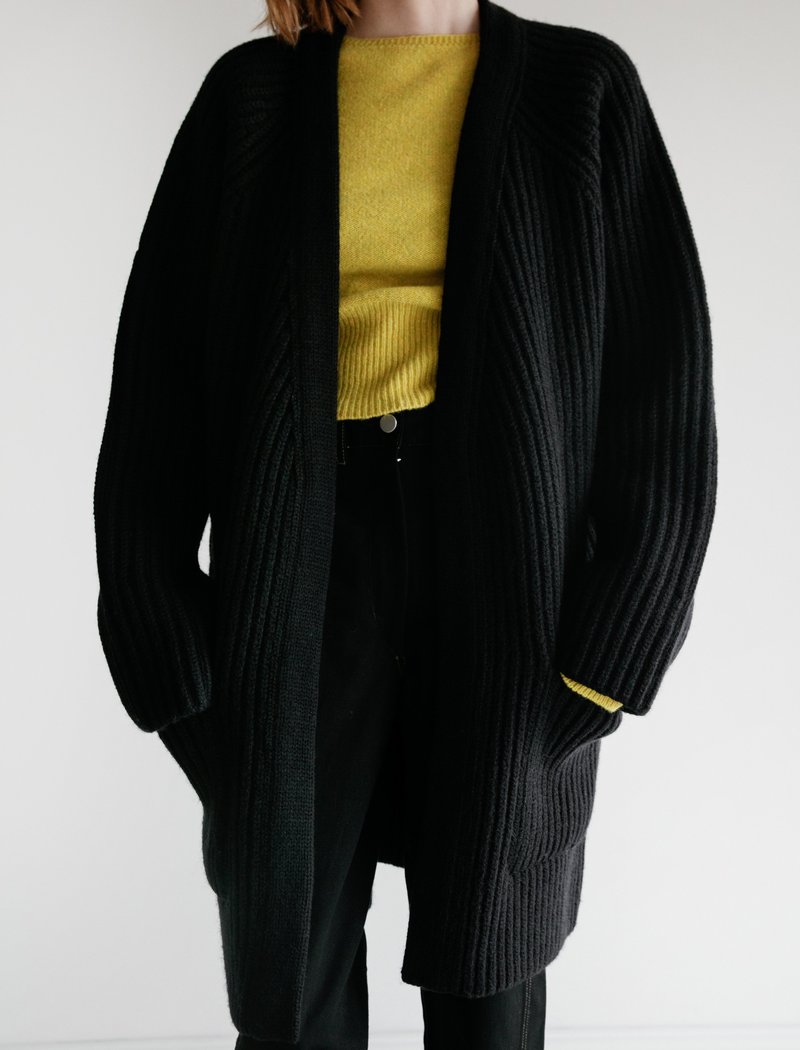 Cristaseya Shetland Maxi Ribbed Long Cardigan | Garmentory