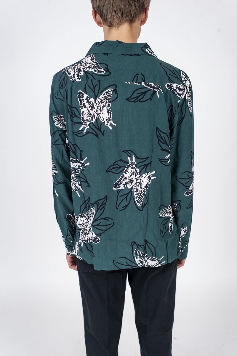 Stussy Butterfly LS Shirt - Green | Garmentory