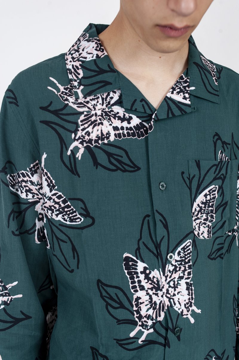 Stussy Butterfly LS Shirt - Green | Garmentory