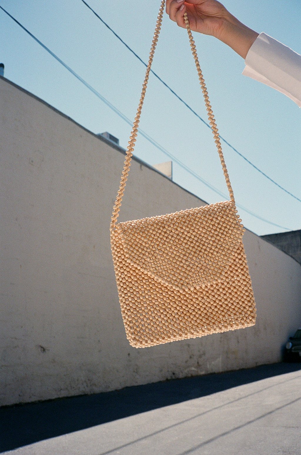 Abacá Ligaw Wood Sling Bag Oat Garmentory