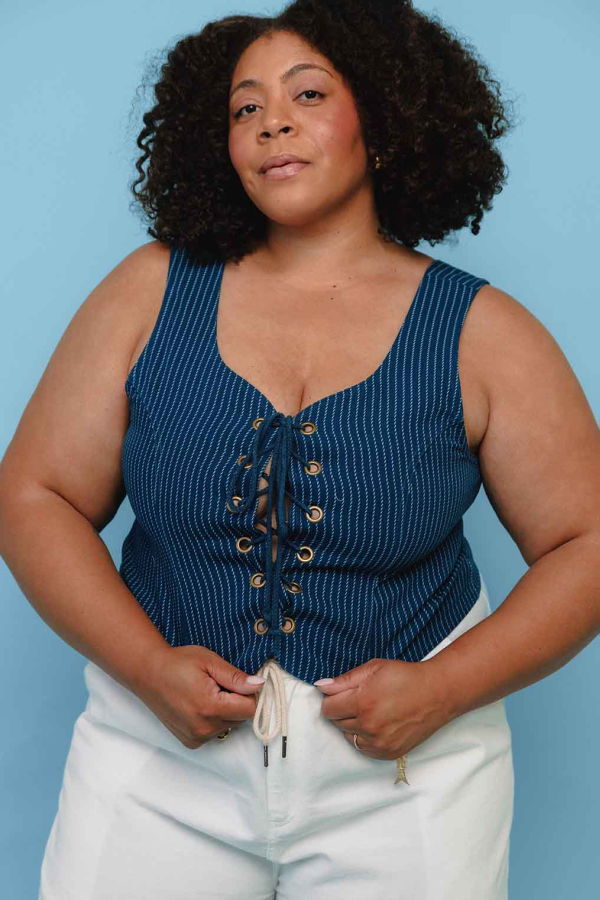 Noble Corset Tank Top - Rope Stripe