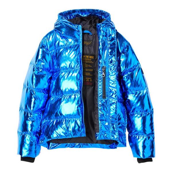 KIDS Finger In The Nose Baby And Child Snowfield Down Winter Jacket - Pop Blue Metal