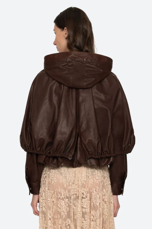 Sea NY Thompson Leather Cape Jacket