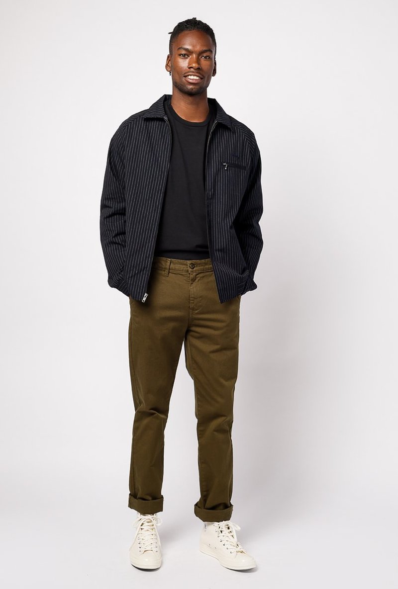 最終値下げ！Stussy stripe bryan jacket - メルカリ
