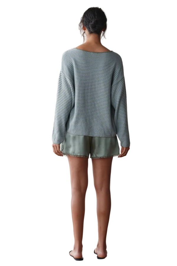 Donni. Silk Lace Tap Short - Dill
