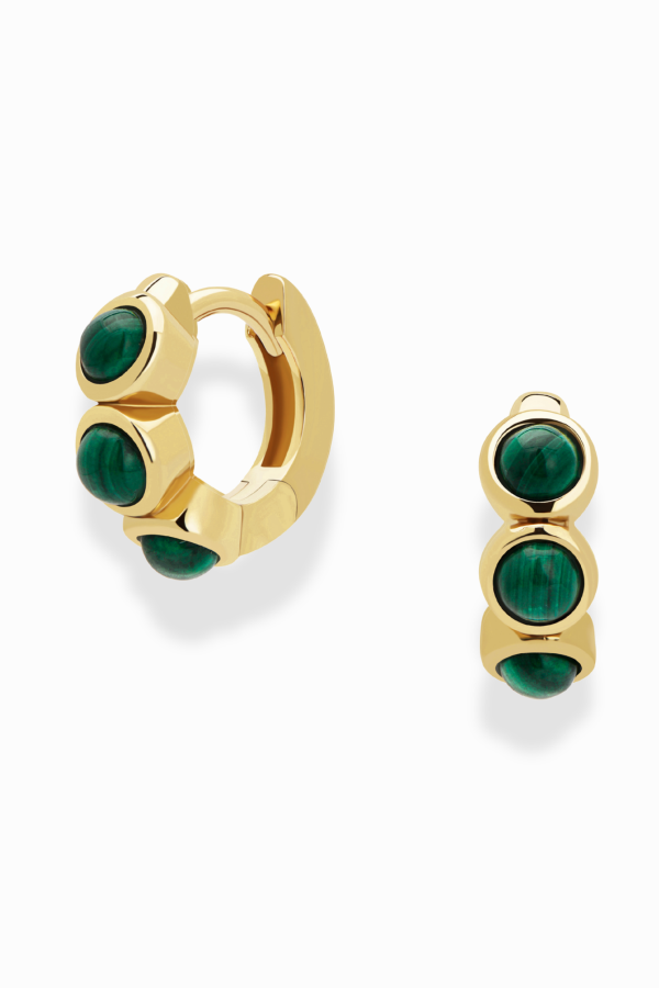 Mod + Jo Corynn Malachite Gemstone Huggies