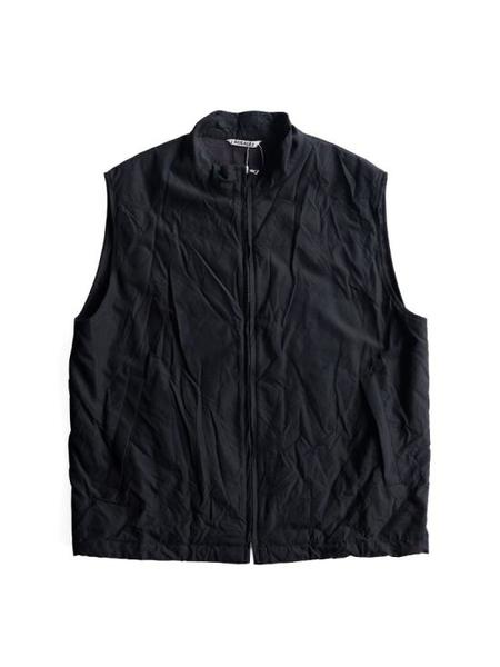 Auralee Suvin High Count Cloth Down Vest - Blue | Garmentory