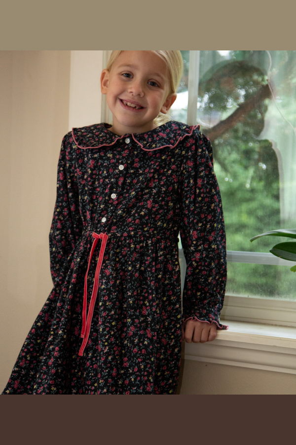 KIDS Beet World Adelaide Velvet Tie Dress