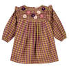 KIDS Bonton Mirtle Swinging London Plaid Dress - Brown - Thumbnail 1