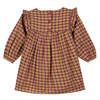 KIDS Bonton Mirtle Swinging London Plaid Dress - Brown - Thumbnail 2