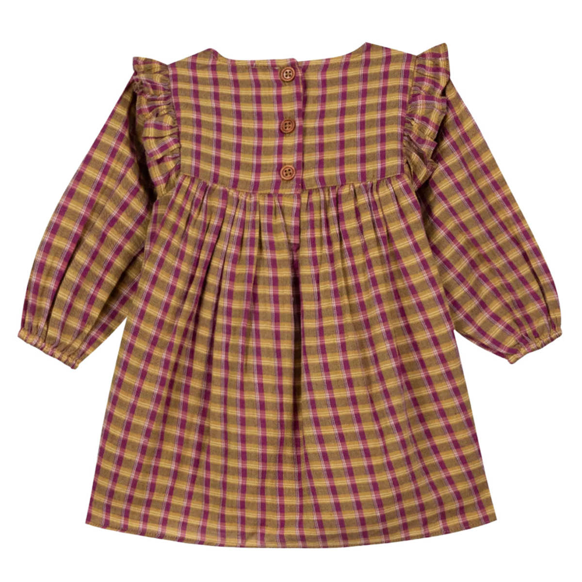 KIDS Bonton Mirtle Swinging London Plaid Dress - Brown - Image 2 of 3