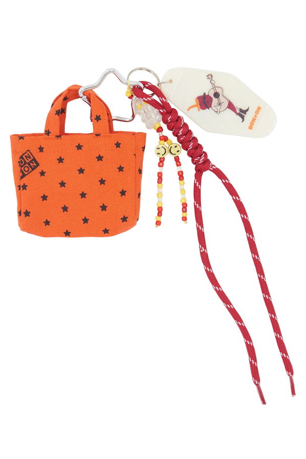 KIDS Bonton Grigri Tote Bag Key Ring - Orange