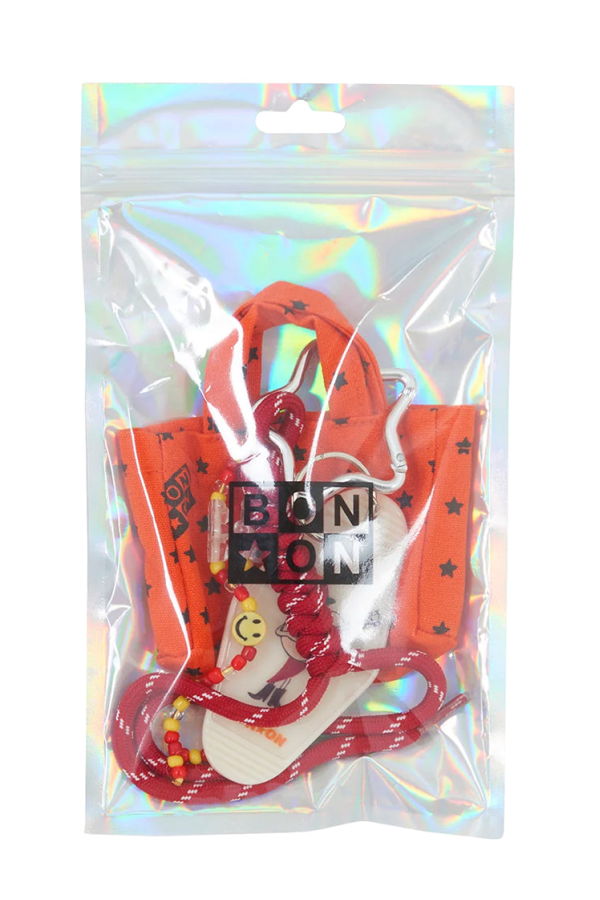 KIDS Bonton Grigri Tote Bag Key Ring - Orange