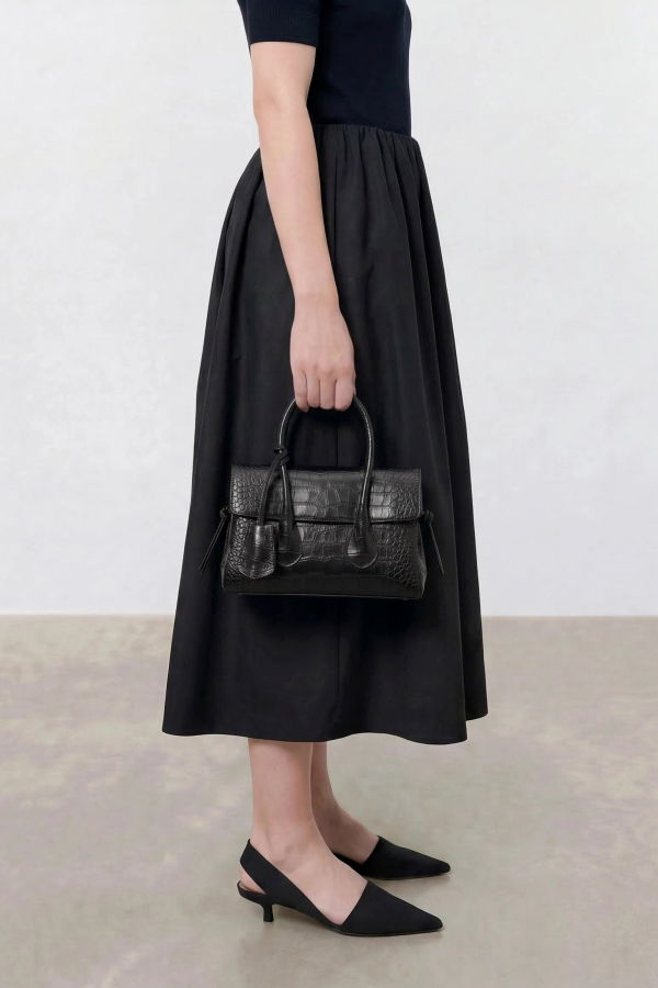 Flattered Leather Croco Lydia Mini Bag