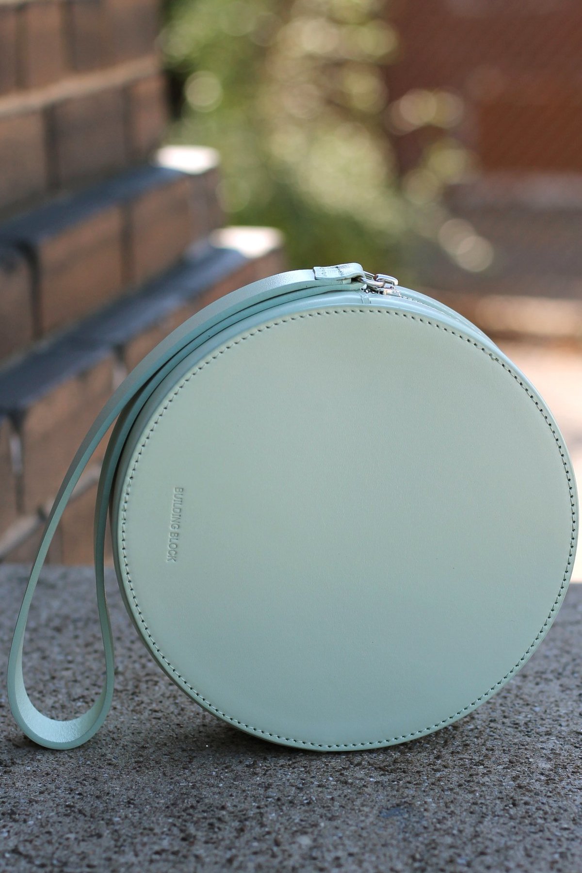 Building Block Puck Wristlet Bag - Celadon | Garmentory