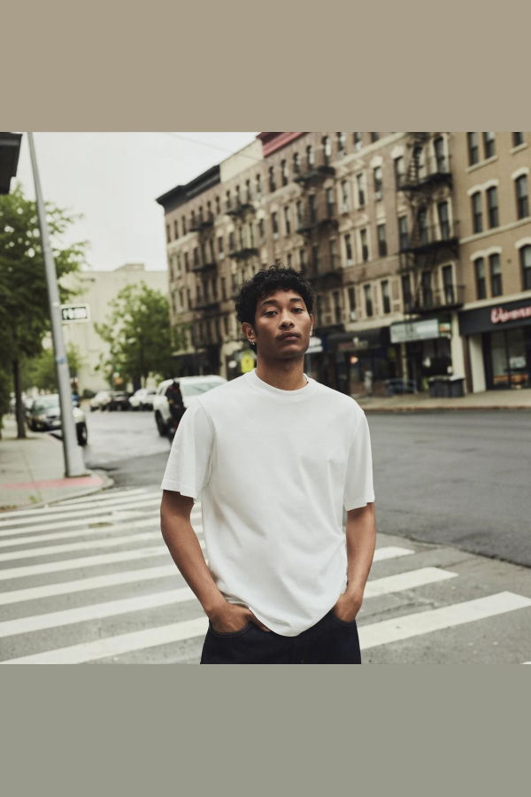 AGOLDE Asha Mock Neck Tee
