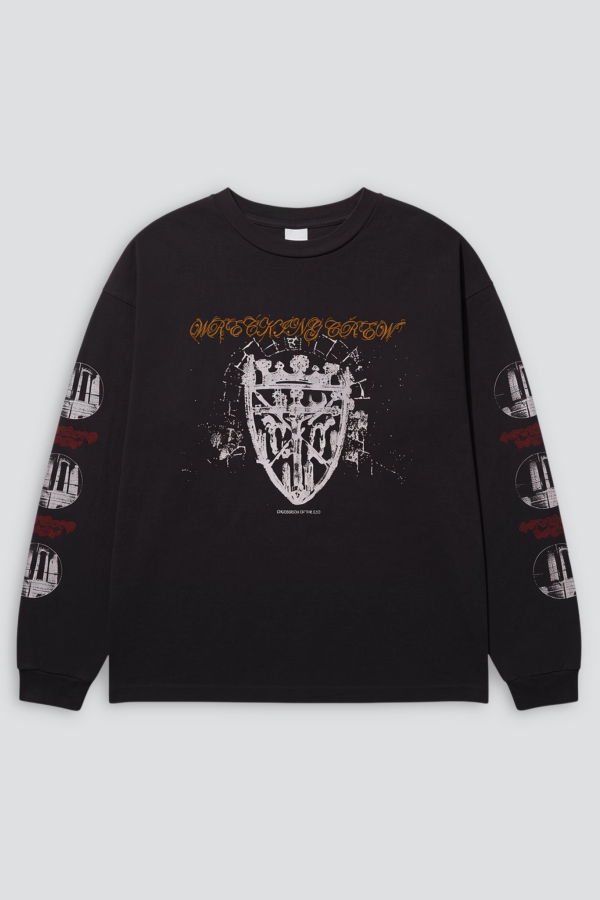 Pretty Relics Wrecking Crew Long Sleeve Tee - Vintage Black