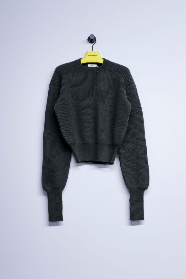 Rier Forest Knit Wool Roundneck Utility Sweater