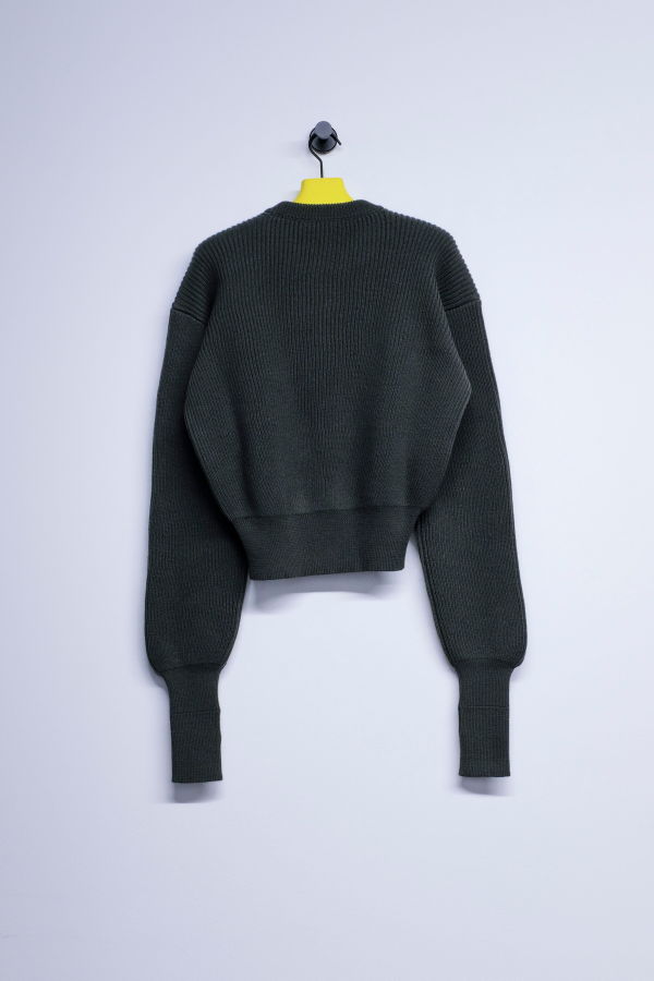 Rier Forest Knit Wool Roundneck Utility Sweater