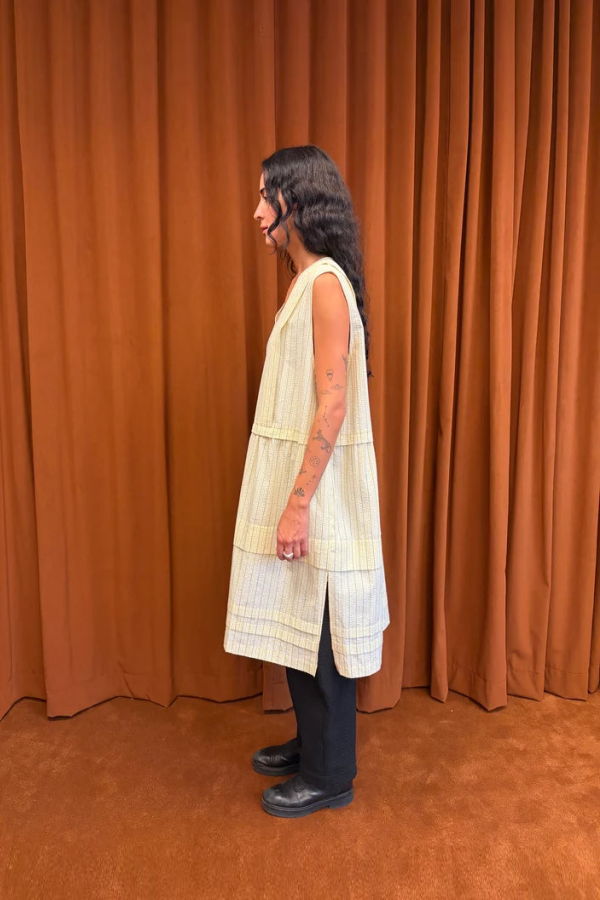 et Tigre Tuck Dress Seersucker