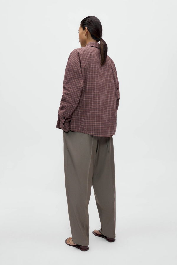 Cordera Oversized Plaid Shirt PA26